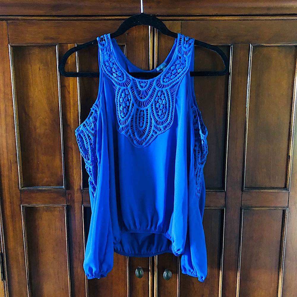 Blue Lace Blouse